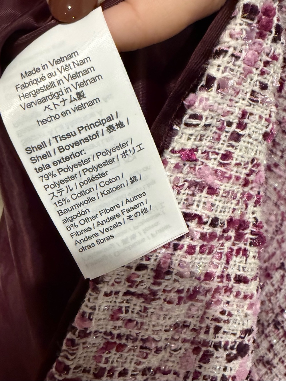 Crewcuts by J.Crew Girls’ Girly Tweed Shift Dress Pink Burgundy Size 10 - Picture 6 of 11